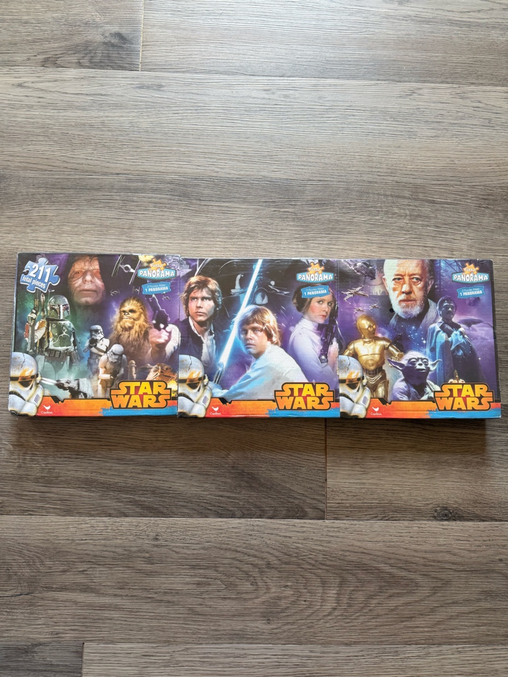 Star Wars 3-in-1 Original Trilogy Panorama Puzzle Brand New Sealed 211 Pieces
